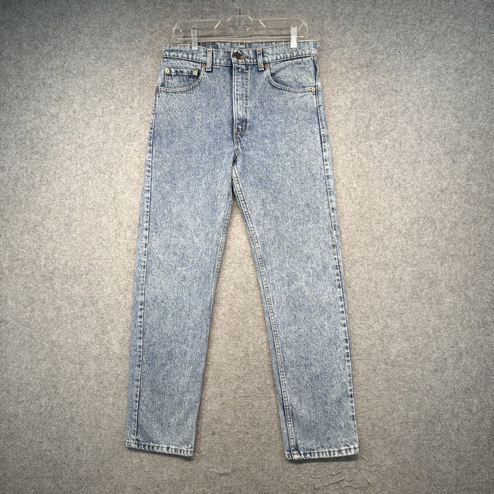 Vintage Levis Jeans 34x32 (Fits 32x31) Blue Denim 505 Stone Wash Made in USA